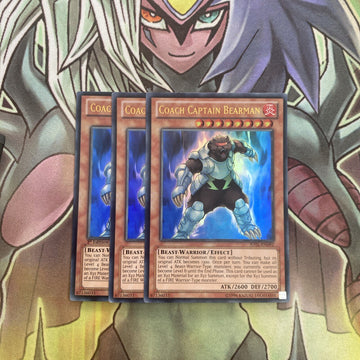 JOTL-EN092 x3 Coach Captain Bearman Ultra Rare Excellent Condition Yugioh