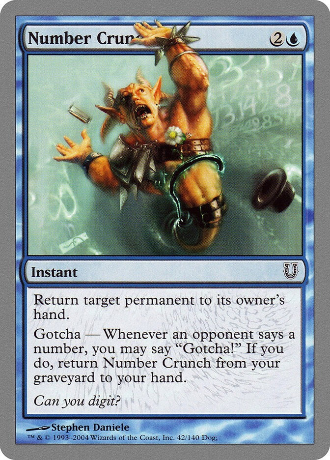 Number Crunch - Unhinged Excellent Magic MTG