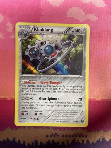 Pokemon Card Klinklang Steam Siege Holo Rare 73/114 NM