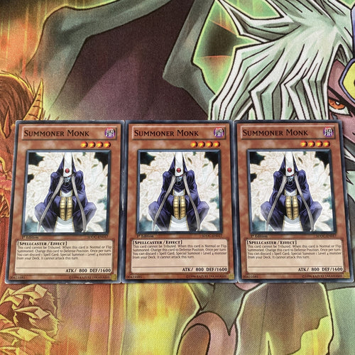 SDDC-EN017 x3 Summoner Monk Varying Edition VG YuGiOh Card