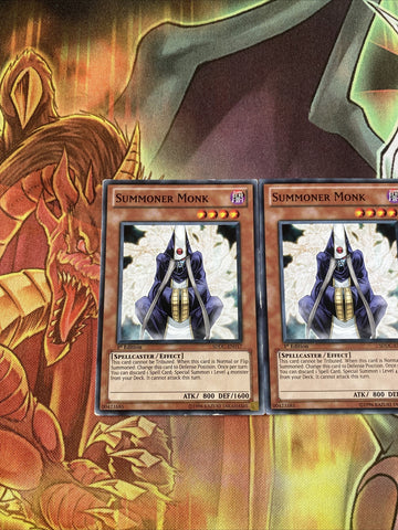 SDDC-EN017 x3 Summoner Monk Varying Edition VG YuGiOh Card (back)