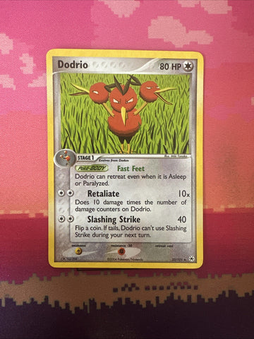 Pokemon Card Dodrio EX Hidden Legends Reverse Holo 33/101 Near Mint