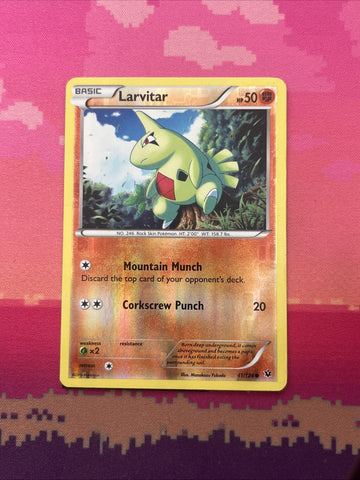 Pokemon Card Larvitar Fates Collide Reverse Holo 41/124 Near Mint