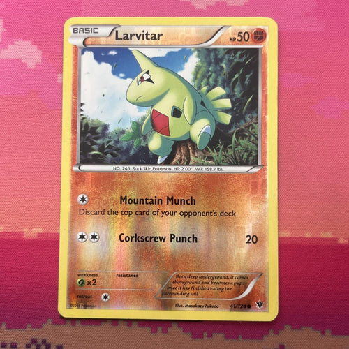 Pokemon Card Larvitar Fates Collide Reverse Holo 41/124 Near Mint
