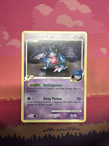 Pokemon Card Toxicroak Platinum Rare 40/127 Near Mint