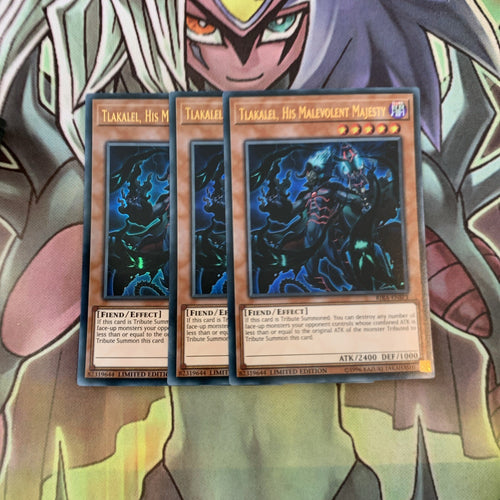RIRA-ENSP1 x3 Tlakalel, His Malevolent Majesty Ultra Excellent Condition Yugioh