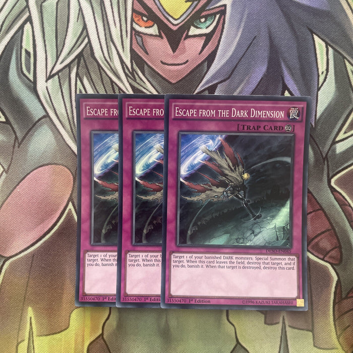 DESO-EN045 x3 Escape from the Dark Dimension Super Excellent Condition Yugioh