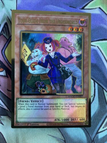 MAGO-EN007 Tour Guide From The Underworld Premium Gold 1st Edition NM Yugioh Car