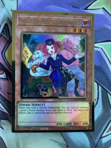 MAGO-EN007 Tour Guide From The Underworld Premium Gold 1st Edition NM Yugioh Car