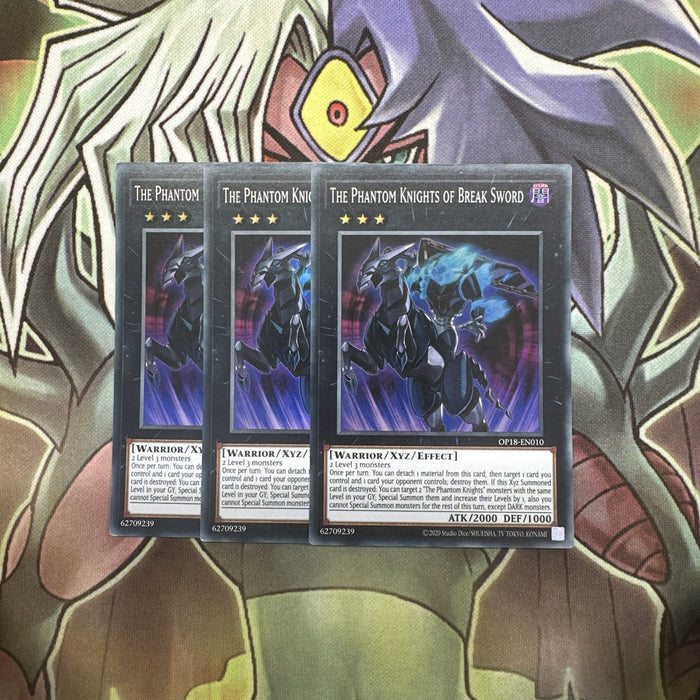 OP18-EN010 x3 The Phantom Knights Of Break Sword Excellent Condition Yugioh
