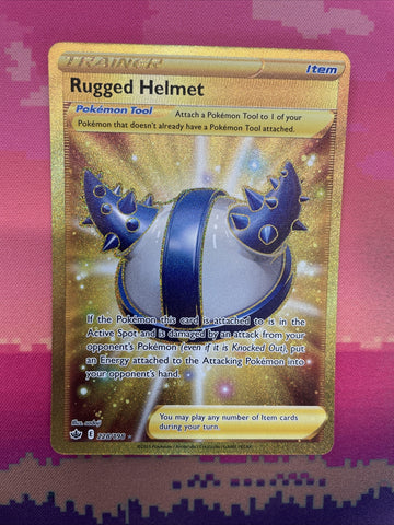Pokemon Card Rugged Helmet 228/198 Ultra Rare Chilling Reign NM