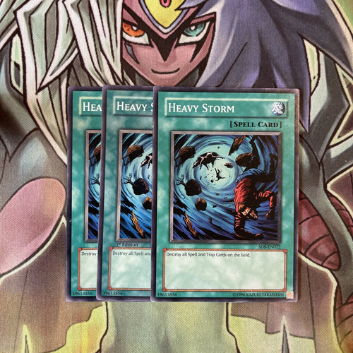 SD8-EN022 x3 Heavy Storm Common Excellent Condition Yugioh