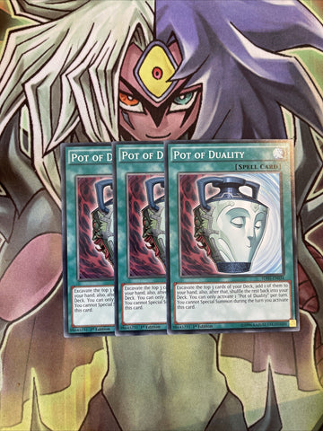 SDHS-EN034 x3 Pot of Duality Common Excellent Condition Yugioh