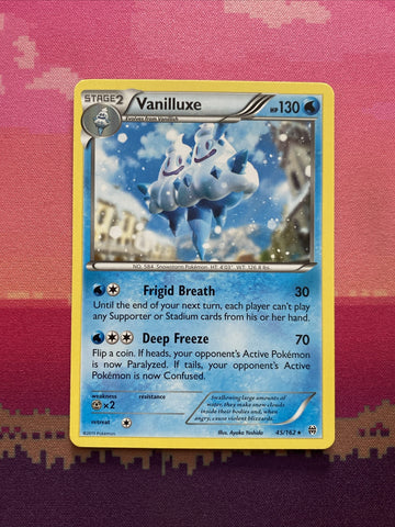 Pokemon Card Vanilluxe Breakthrough Rare 45/162 Near Mint