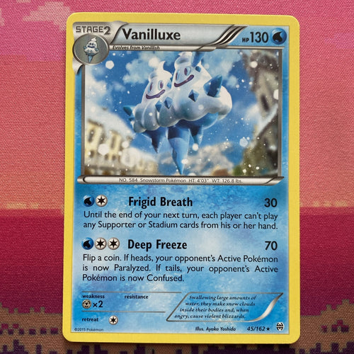 Pokemon Card Vanilluxe Breakthrough Rare 45/162 Near Mint