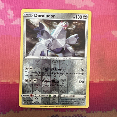 Pokemon Card Duraludon Vivid Voltage Reverse Holo Rare 129/185 Near Mint