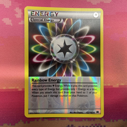Pokemon Card Rainbow Energy Breakthrough Reverse Holo 152/162 NM
