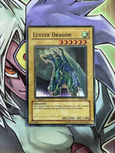 LOD-050 Luster Dragon Super Rare 1st Edition Yugioh Card NM