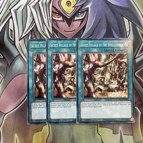 SDCH-EN022 x3 Secret Village of the Spellcasters Common Exc Condition Yugioh