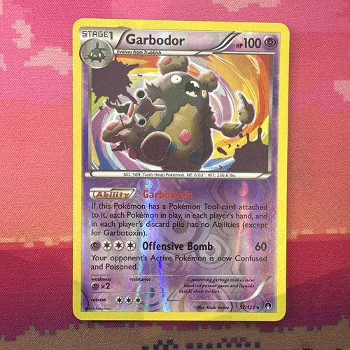 Pokemon Card Garbodor Breakpoint Reverse Holo Rare 57/122 Near Mint