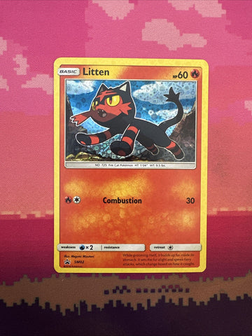 Pokemon Card Litten General Mills SM02 Black Star Promo Near Mint