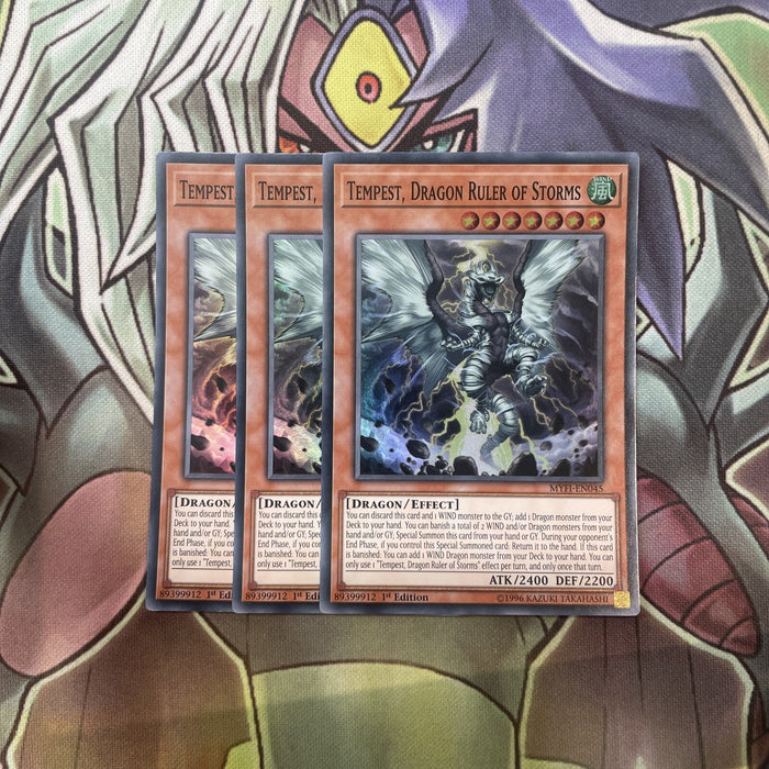 MYFI-EN045 Tempest, Dragon Ruler Of Storms Super x3 Excellent Condition Yugioh