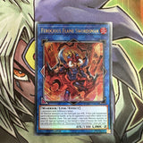 DUOV-EN032 Ferocious Flame Swordsman Ultra Rare 1st Edition NM Yugioh Card