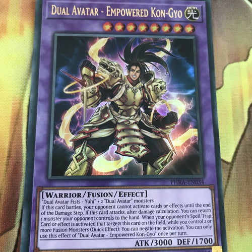 PHRA-EN034 Dual Avatar - Empowered Kon-Gyo Ultra Rare 1st Edition Mint YuGiOh Ca