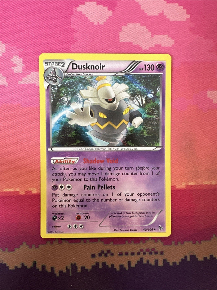 Pokemon Card Dusknoir Flashfire Holo Rare 40/106 Near Mint