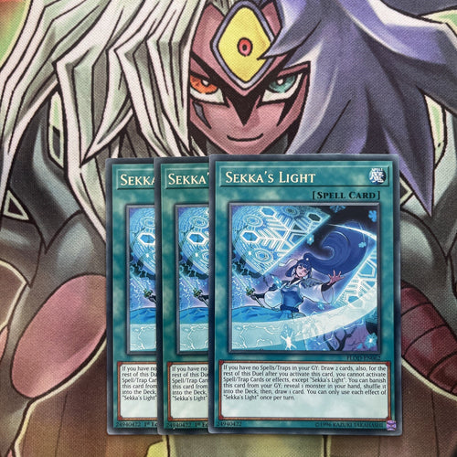 FLOD-EN062 x3 Sekka's Light Rare Excellent Condition Yugioh