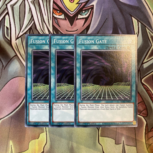SDAZ-EN024 x3 Fusion Gate Common Excellent Condition Yugioh