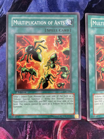 IOC-098 x3 MULTIPLICATION OF ANTS COMMON CARDS YUGIOH (back)