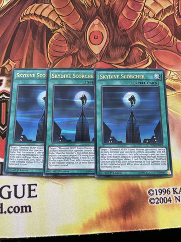 DUSA-EN029 x3 SKYDIVE SCORCHER YUGIOH CARDS