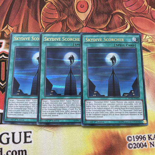 DUSA-EN029 x3 SKYDIVE SCORCHER YUGIOH CARDS
