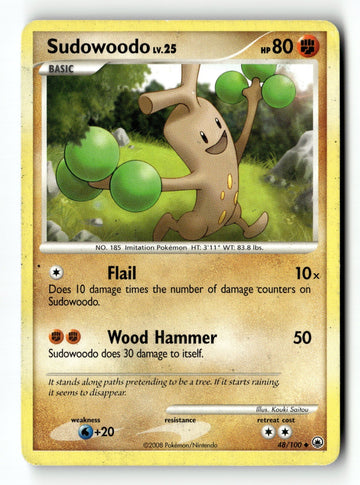 Pokemon Card Sudowoodo LP Majestic Dawn 48/100