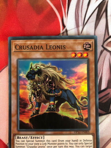 OP12-EN005 Crusadia Leonis Super Rare Mint Condition OTS 12 Yugioh (back)