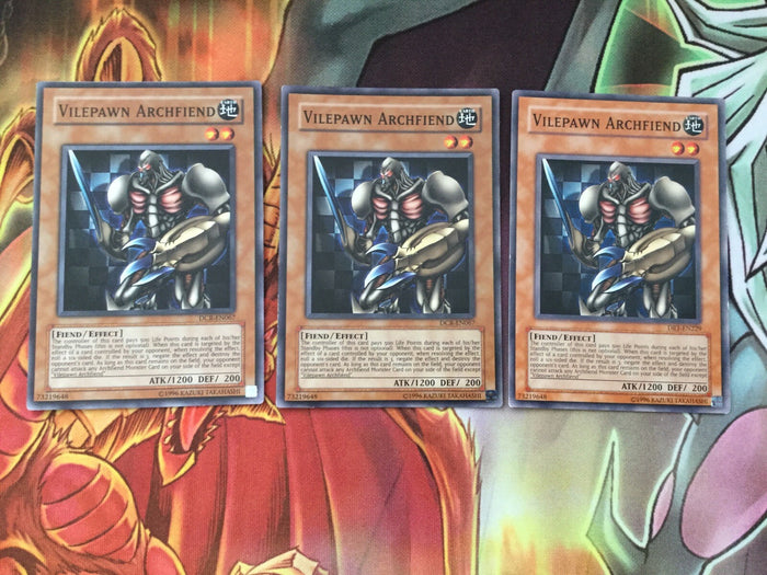 DCR-067 Yugioh 3x Vilepawn Archfiend Common