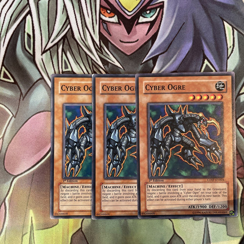 CDIP-EN004 x3 Cyber Ogre Common Excellent Condition Yugioh