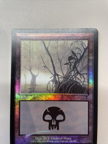 Swamp FOIL SHIFT - Seventh Edition Excellent Magic MTG (back)