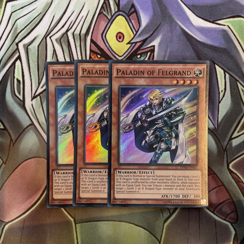 OP03-EN007 Paladin Of Felgrand Super Rare x3 Excellent Condition Yugioh