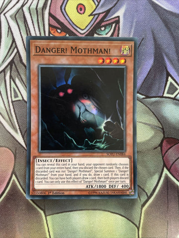SOFU-EN084 Danger! Mothman! Super Rare 1st Edition NM Yugioh