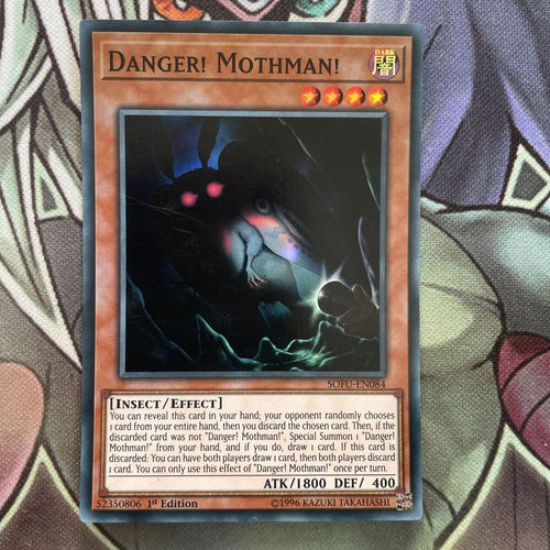 SOFU-EN084 Danger! Mothman! Super Rare 1st Edition NM Yugioh