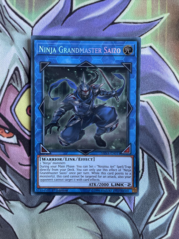 SHVA-EN011 Ninja Grandmaster Saizo Secret Rare 1st Edition NM Yugioh Card