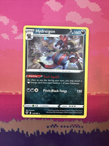 Pokemon Card Hydreigon Darkness Ablaze Rare 110/189 Near Mint