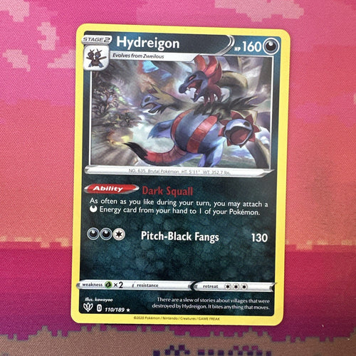 Pokemon Card Hydreigon Darkness Ablaze Rare 110/189 Near Mint