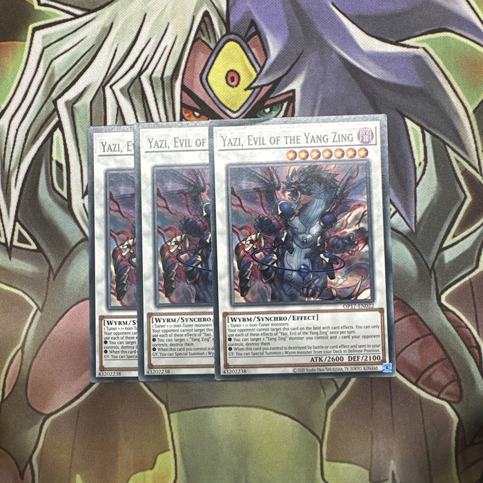 OP17-EN022 Yazi, Evil Of The Yang Zing Common x3 Excellent Condition Yugioh
