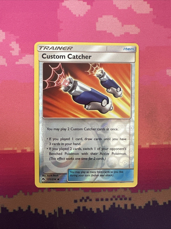 Pokemon Card Custom Catcher Lost Thunder Reverse Holo 171/214 Near Mint