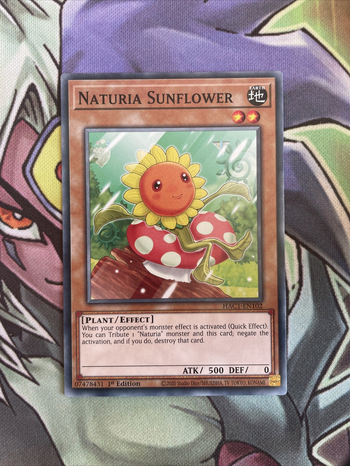 HAC1-EN102 Naturia Sunflower Common 1st Edition NM Yugioh Card