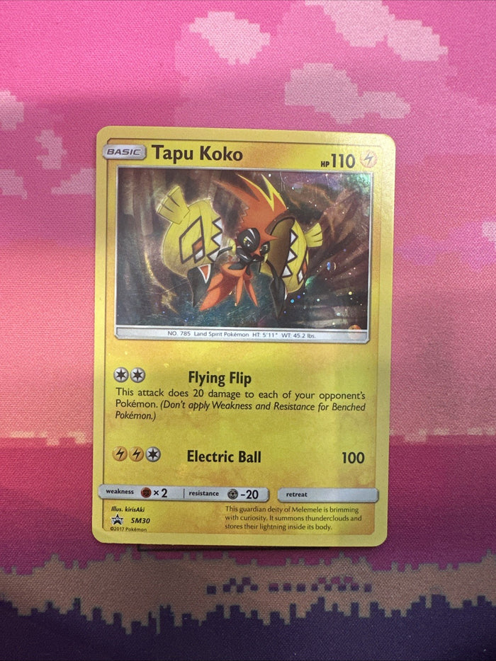 Pokemon Card Tapu Koko SM30 Black Star Promo Near Mint