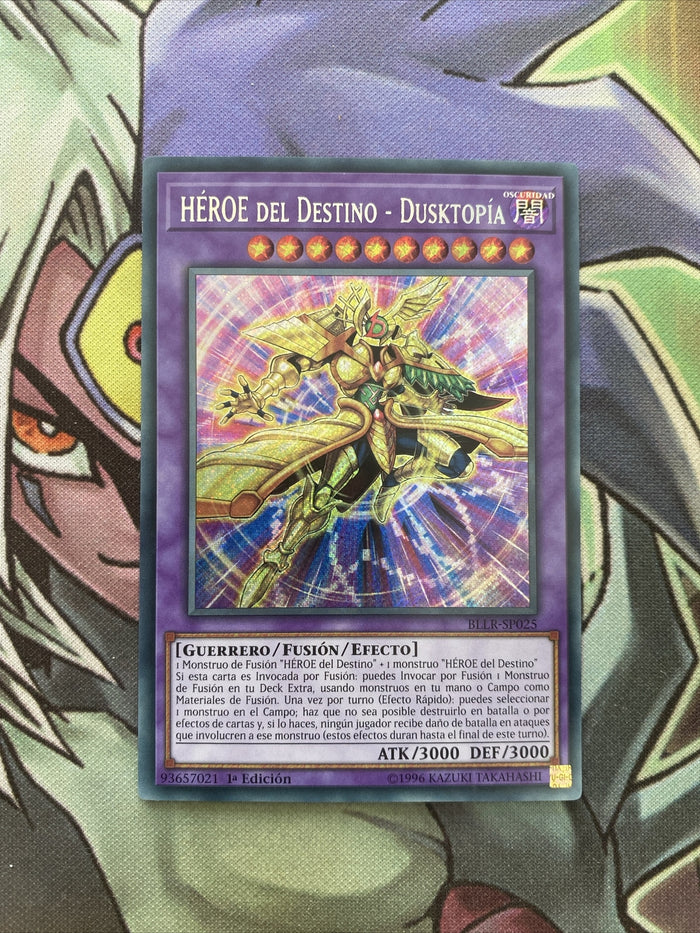 BLLR-EN025 Destiny HERO - Dusktopia Secret Rare Spanish 1st Ed NM Yugioh Card